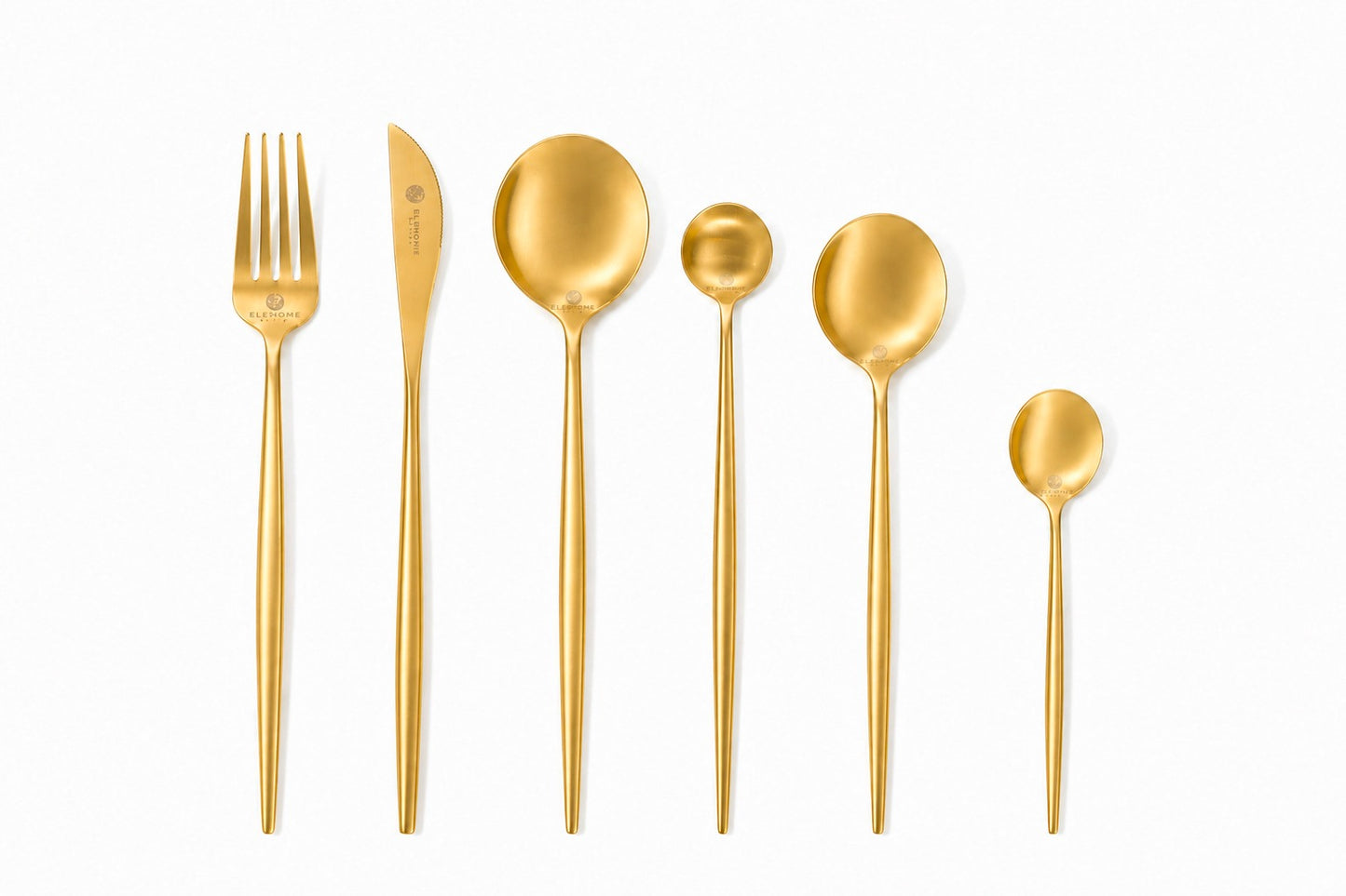 Set de Cubiertos Dorados ELEHOMEDESIGN